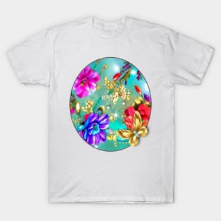 Butterfly and Flowers T-Shirt